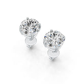 Sterling Silver Semi Mount Earrings Setting Round RD 7.5mm DHJ