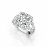 Sterling Silver Semi Mount Ring Setting Oval OV 6X4mm with White Topaz - Syzjewelry