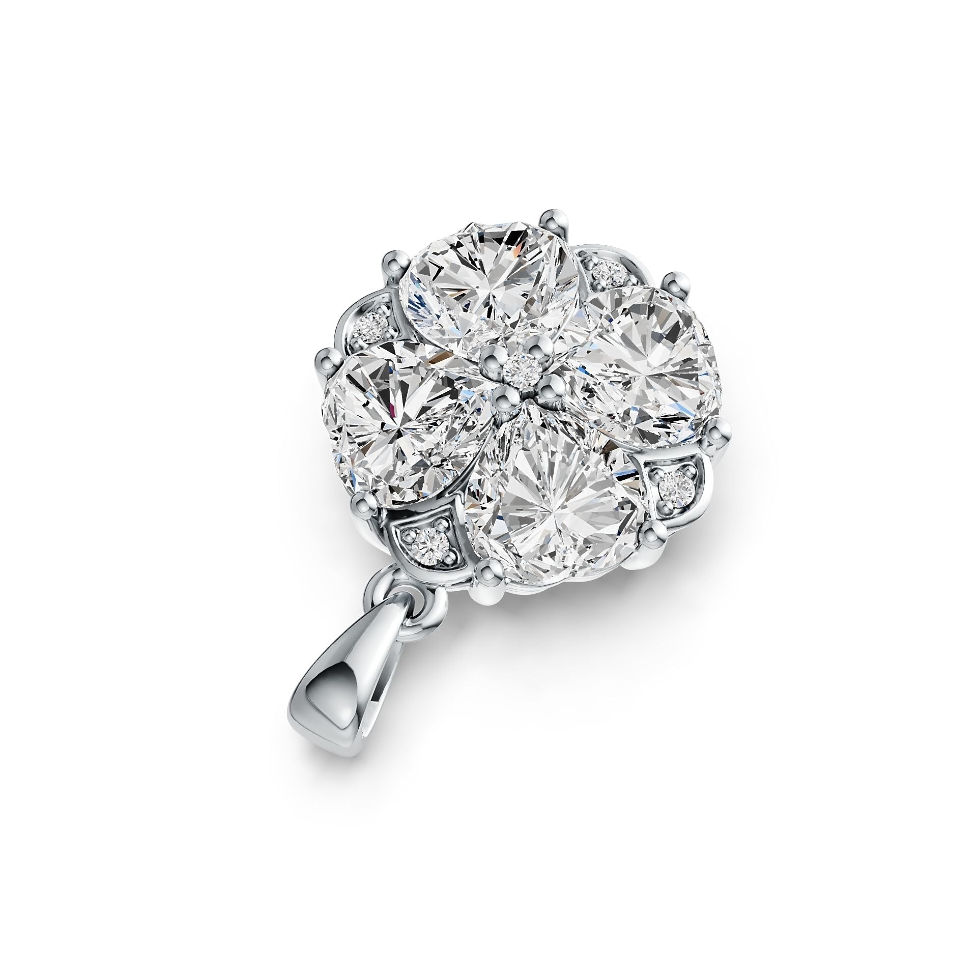 Sterling Silver Semi Mount Pendant Setting Heart HT 7X7mm DHJ