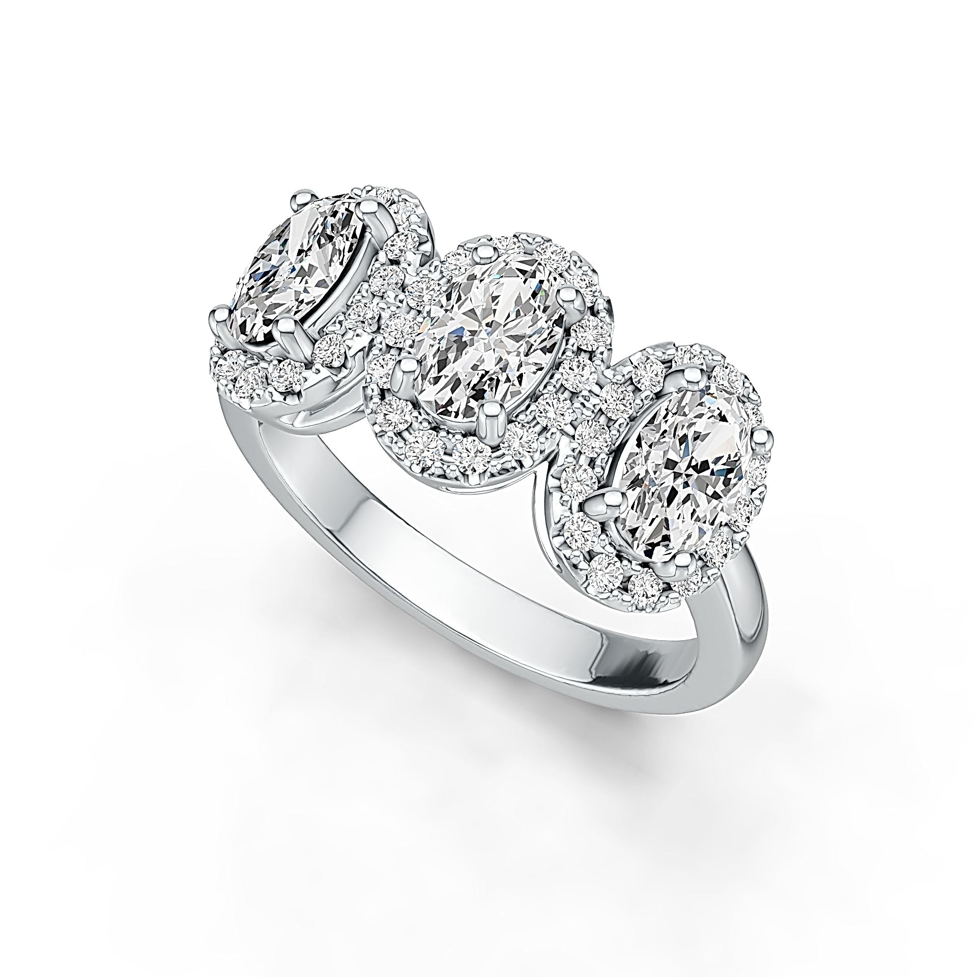 Sterling Silver Semi Mount Ring Setting Oval OV 6X4mm with White Topaz Syzjewelry