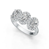 Sterling Silver Semi Mount Ring Setting Oval OV 6X4mm with White Topaz Syzjewelry