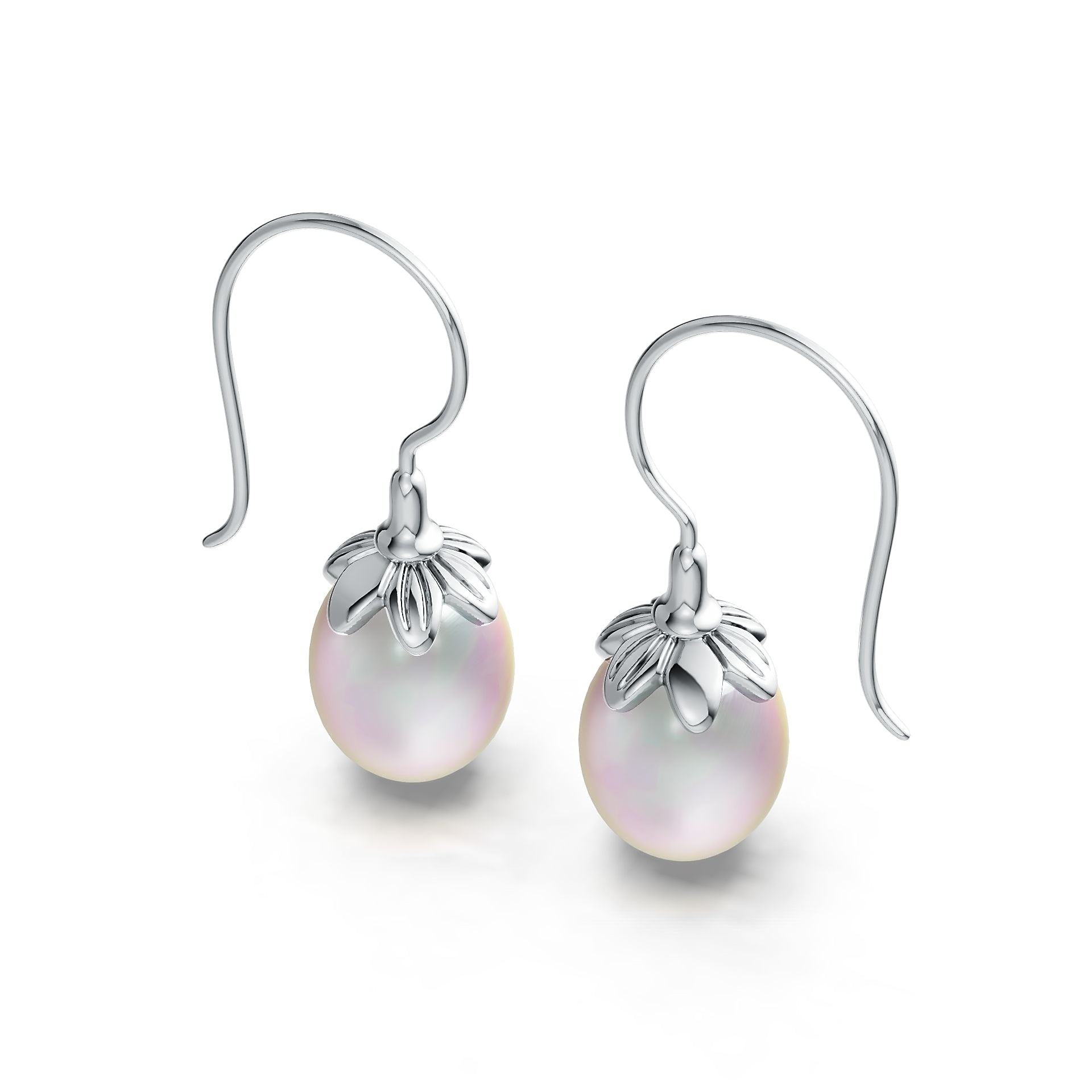 Sterling Silver Semi Mount Earrings Setting Round RD 9.8X12mm DHJ