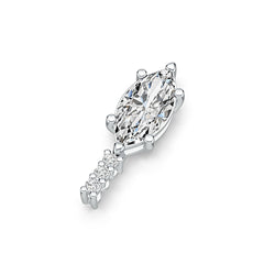Sterling Silver Semi Mount Pendant Setting Marquise MQ 12X6mm DHJ