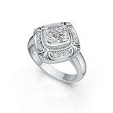 Sterling Silver Semi Mount Ring Setting Cushion CU 7X7mm DHJ