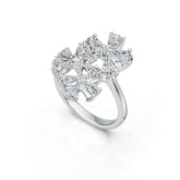 Sterling Silver Semi Mount Ring Setting Pear PE 5X3mm PE 4X2mm DHJ