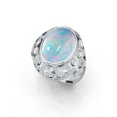 Sterling Silver Semi Mount Ring Setting Oval OV 16x12mm Cabochon Syzjewelry