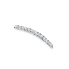 Sterling Silver Pendant Arc Curved with White Topaz or Moissanite DHJ