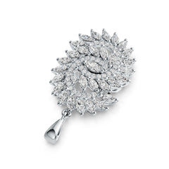 Sterling Silver Semi Mount Pendant Setting Marquise MQ 5X2.5mm MQ 4X2mm DHJ