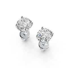 Sterling Silver Semi Mount Earrings Setting Round RD 6x6mm Stud - Syzjewelry