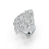 Sterling Silver Semi Mount Ring Setting Oval OV 5X4mm with White Topaz DHJ