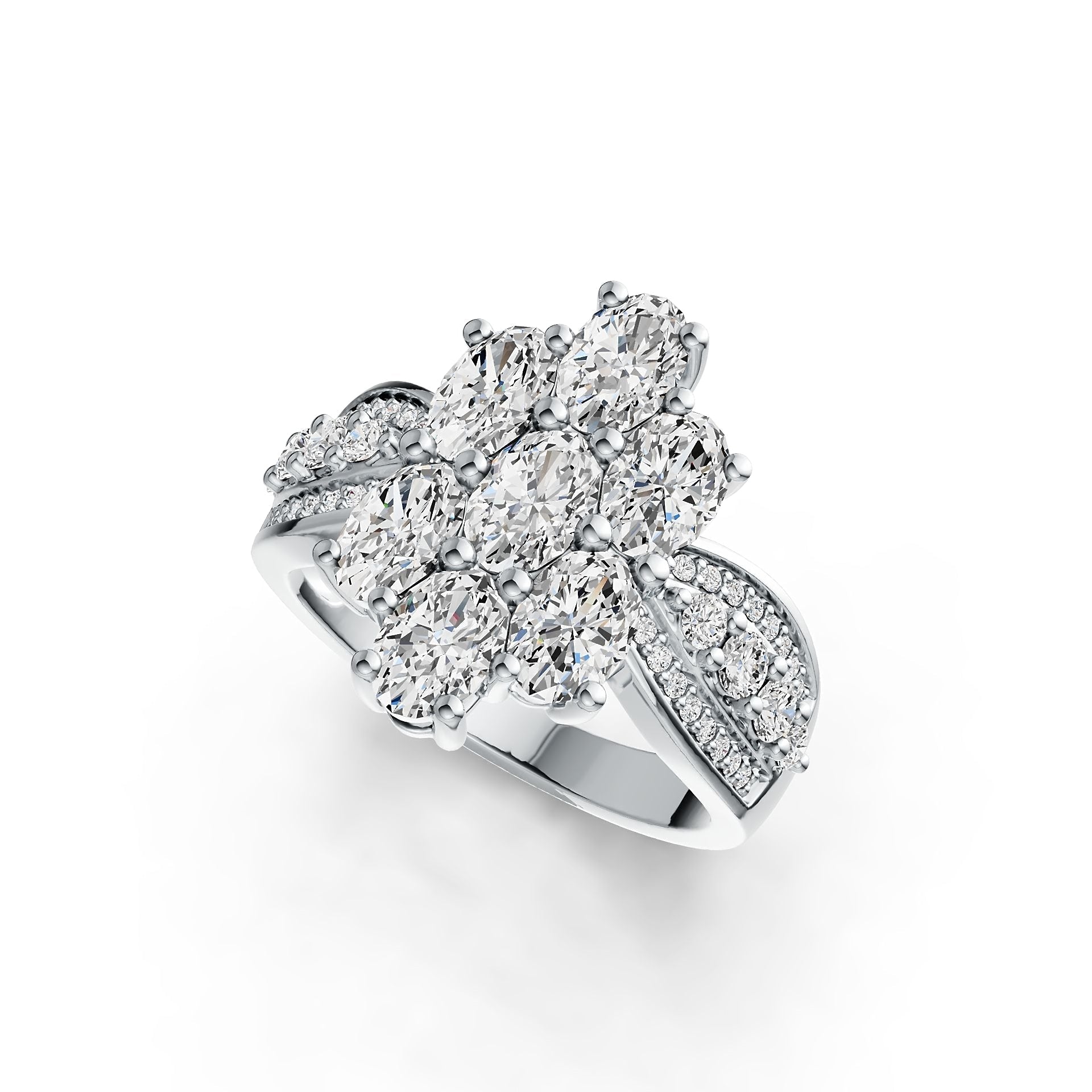 Sterling Silver Semi Mount Ring Setting Oval OV 6X4mm DHJ