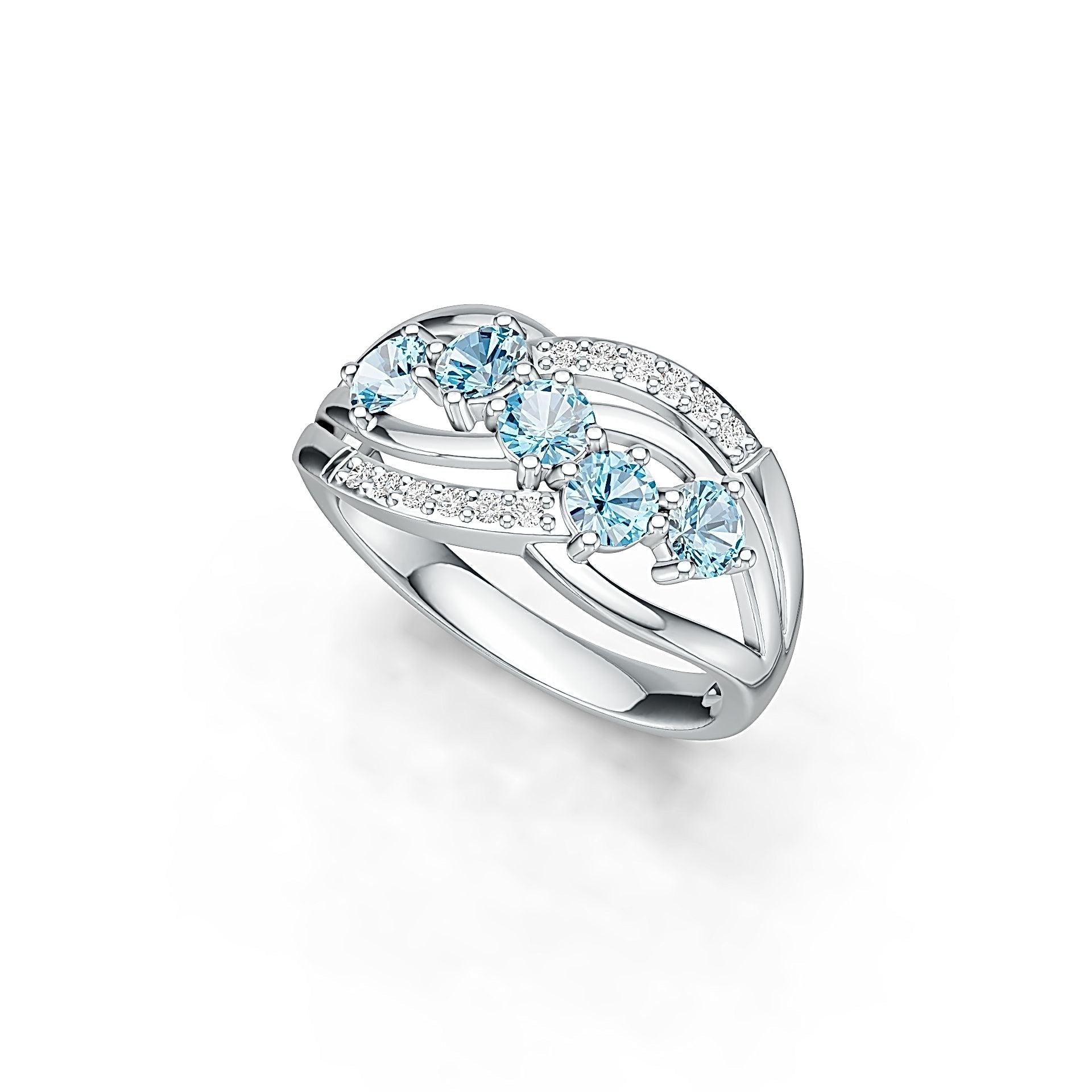 Sterling Silver Semi Mount Ring Setting Round RD 4x4mm DHJ