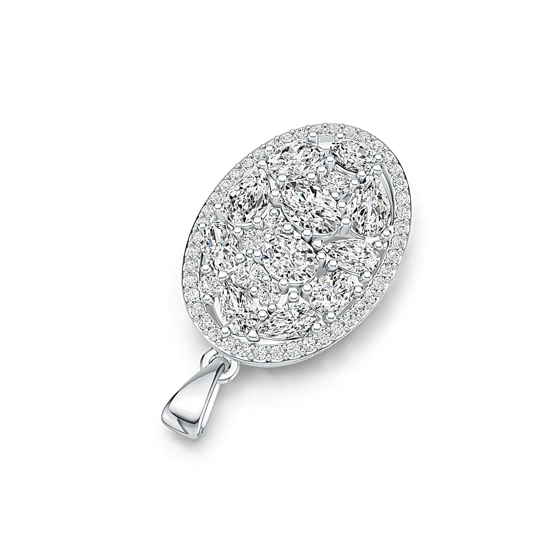 Sterling Silver Semi Mount Pendant Setting Oval OV 6X4mm PE 6X4mm DHJ