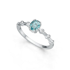 Sterling Silver Semi Mount Ring Setting Oval OV 6x4mm Solitaire DHJ