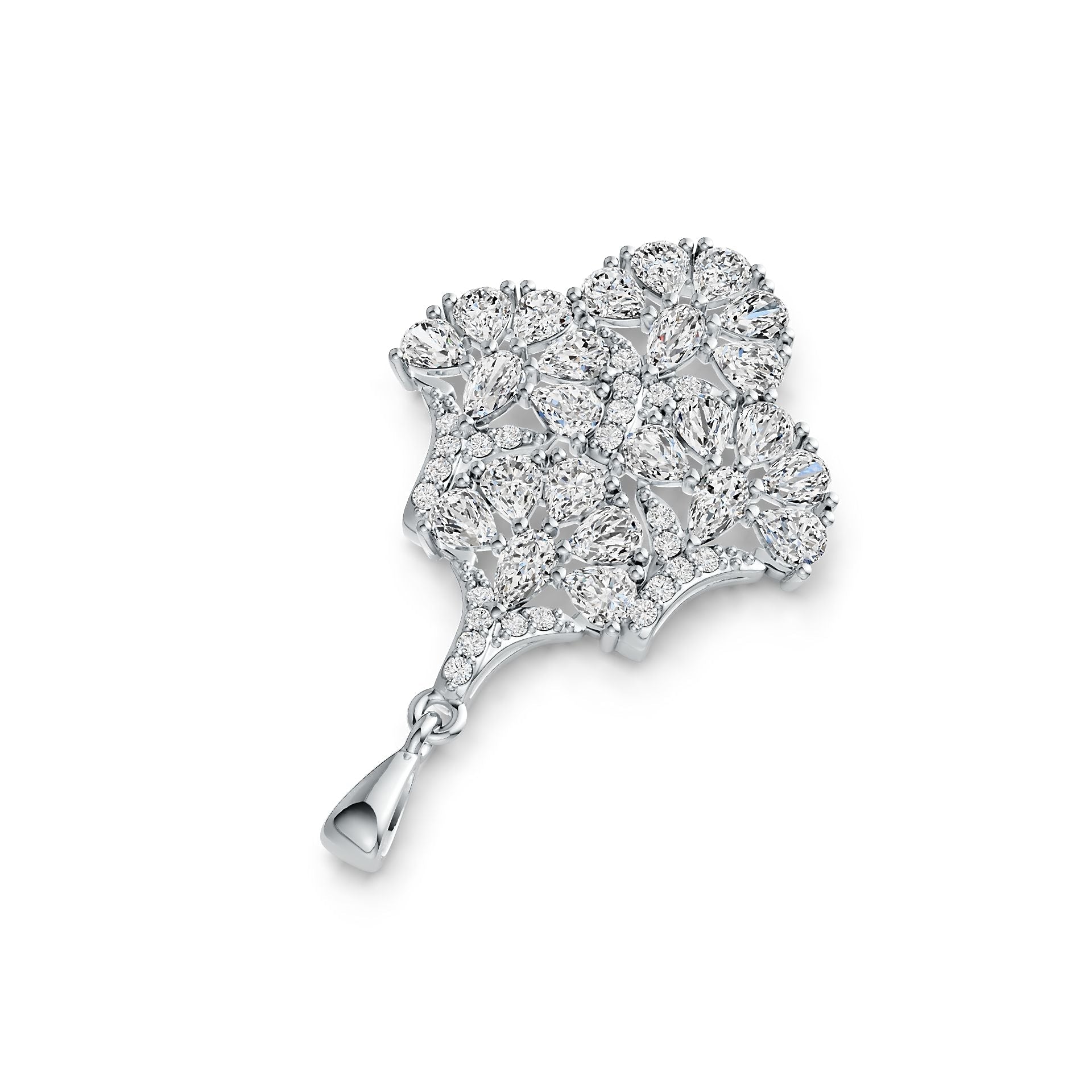 Sterling Silver Semi Mount Pendant Setting Pear PE 4X3mm PE 5X3mm DHJ