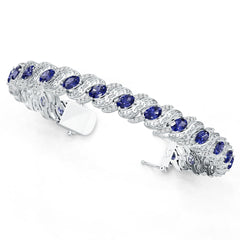 Sterling Silver Moissanite Bracelet Moissanite Oval OV 6X4mm