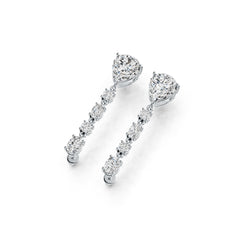 Sterling Silver Semi Mount Earrings Setting Pear PE 12X10mm OV 7X5mm OV 6X4mm RD 4mm DHJ