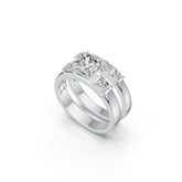 Sterling Silver Semi Mount Ring Setting Emerald OCT 7X7mm SQ 4X4mm SQ 3X3mm Syzjewelry