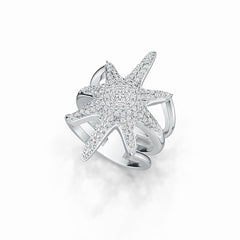Sterling Silver Semi Mount Ring Setting Round RD 1.1mm DHJ