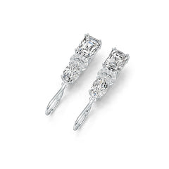 Sterling Silver Semi Mount Earrings Setting Emerald OCT 9X7mm OV 8X6mm DHJ