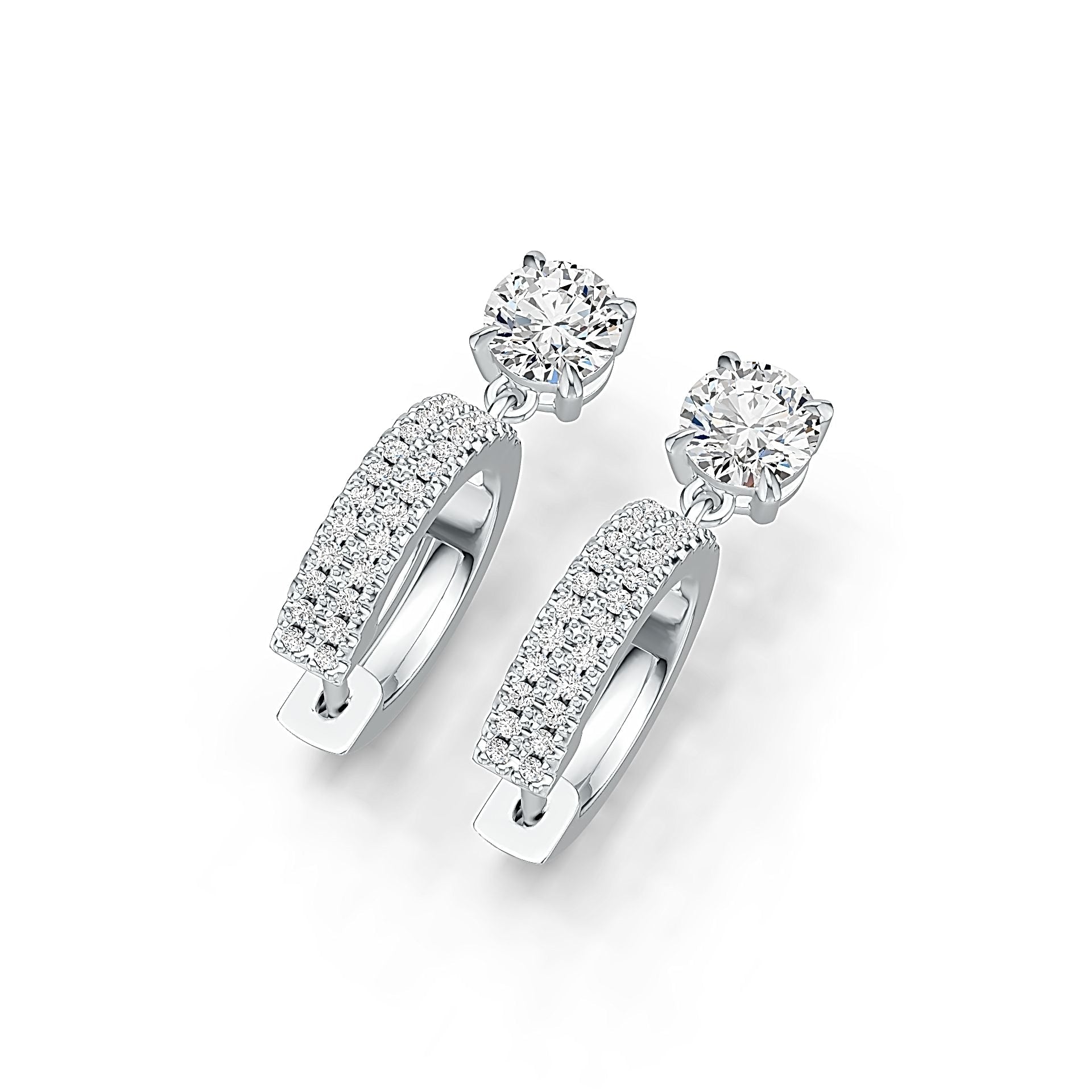 Sterling Silver Semi Mount Earrings Setting Round RD 6x6mm DHJ