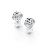 Sterling Silver Semi Mount Earrings Setting Round RD 5x5mm DHJ