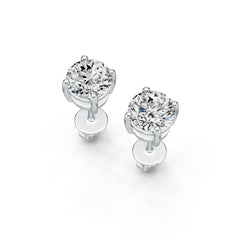 Sterling Silver Semi Mount Earrings Setting Round RD 5x5mm DHJ