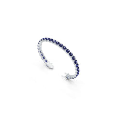 Sterling Silver Tennis Moissanite or Sapphire Bracelet Round RD 6x6mm