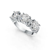 Sterling Silver Semi Mount Ring Setting Round RD 7X7mm with White Topaz DHJ