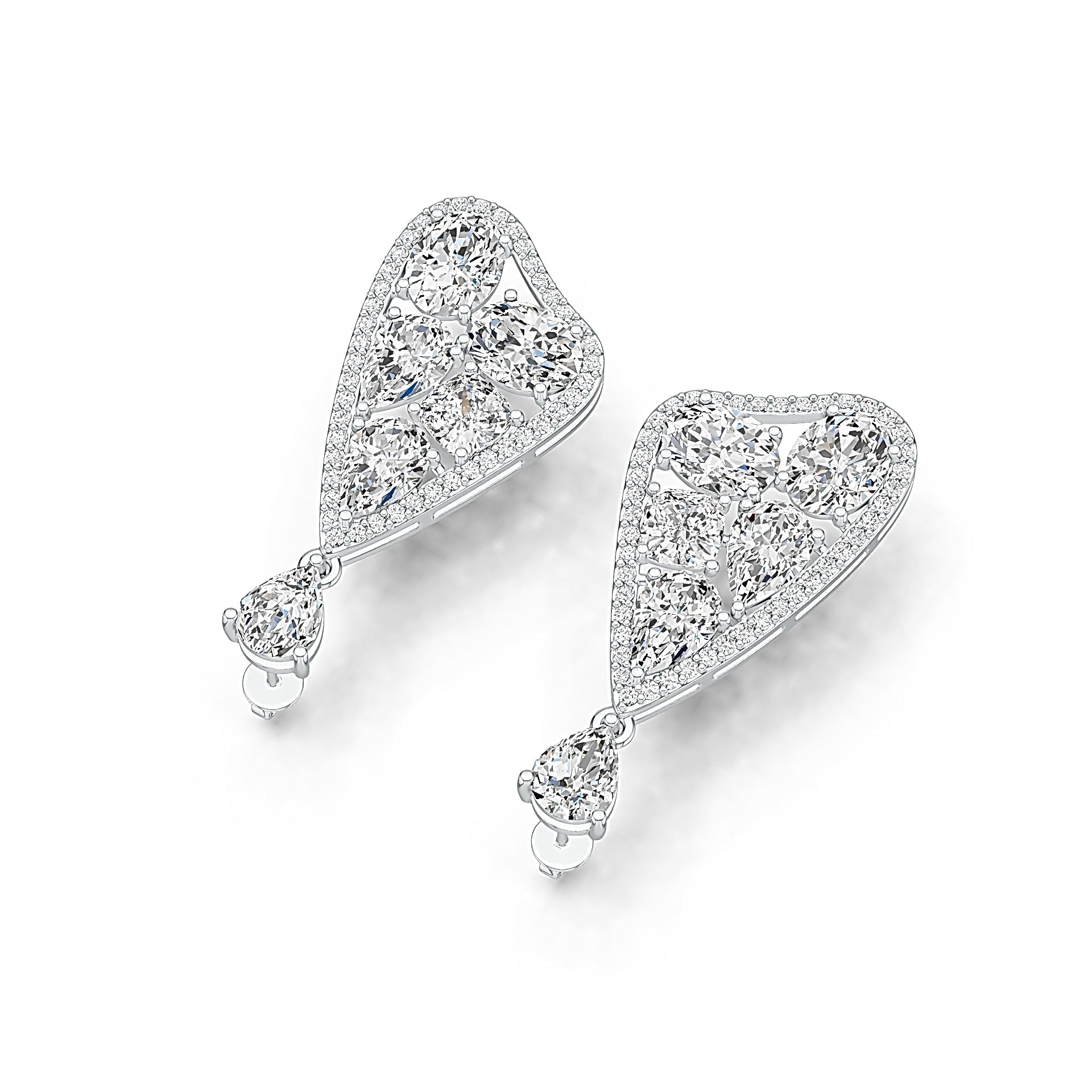 Sterling Silver Semi Mount Earrings Setting PE 9X6mm PE 8X5mm OV 9X7mm CU 6X6mm DHJ