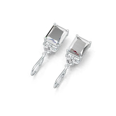 Sterling Silver Semi Mount Earrings Setting Emerald OCT 11X9mm DHJ