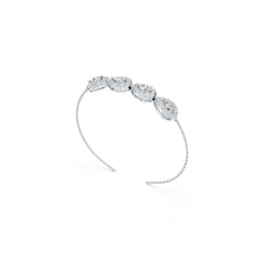 Sterling Silver Semi Mount Bracelet Setting Pear PE 7X5mm DHJ