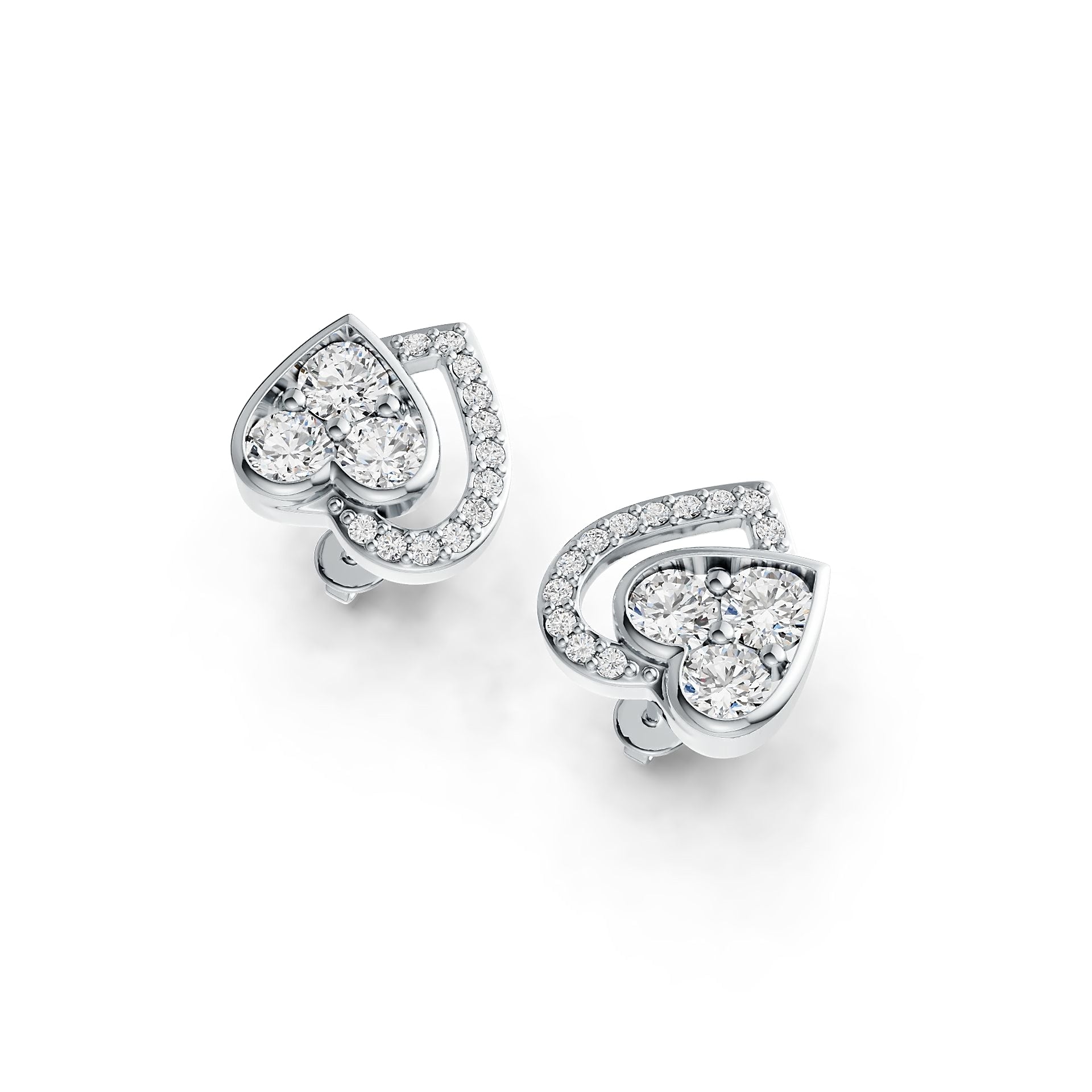 Sterling Silver Semi Mount Earrings Setting Round RD 5x5mm DHJ