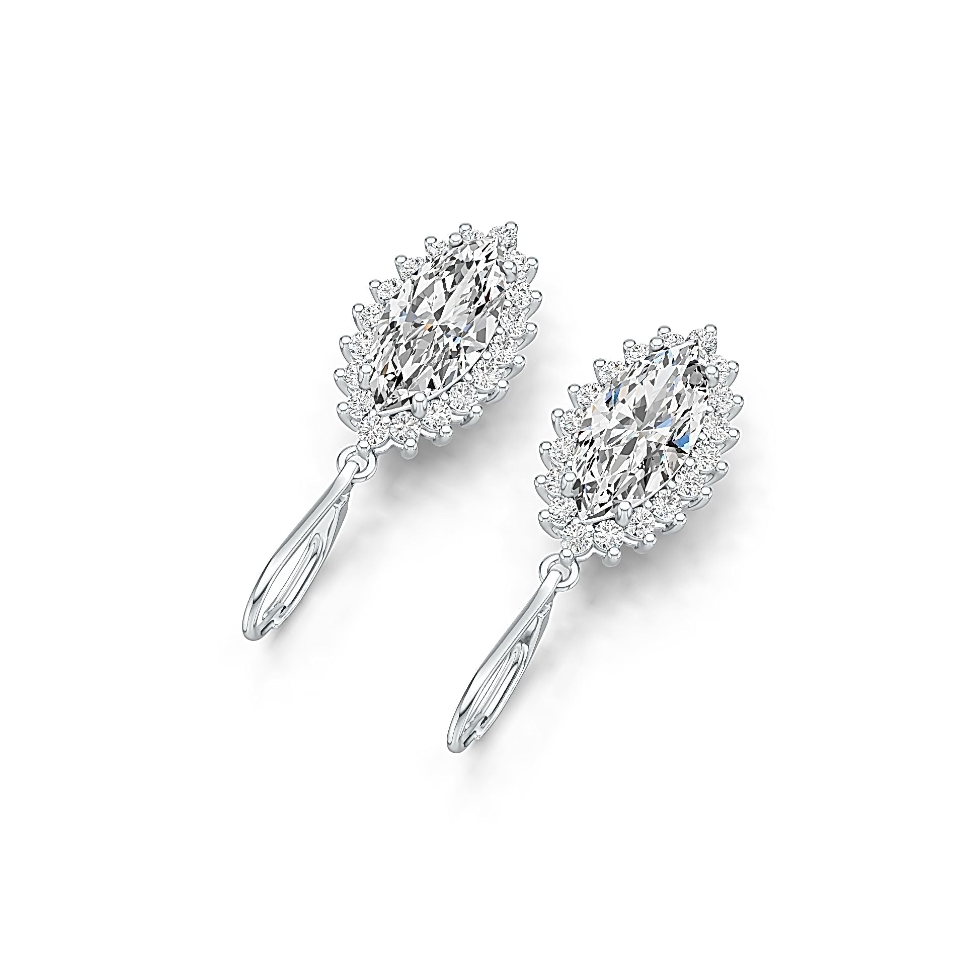 Sterling Silver Semi Mount Earrings Setting Marquise MQ 15X7mm - Syzjewelry