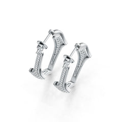 Sterling Silver Semi Mount Earrings Setting Round RD 1.25mm DHJ
