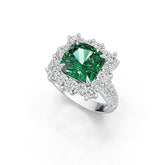 Sterling Silver Semi Mount Ring Setting Cushion CU 10x10mm Halo Syzjewelry