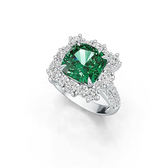Sterling Silver Semi Mount Ring Setting Cushion CU 10x10mm Halo Syzjewelry