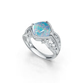 Sterling Silver Semi Mount Ring Setting Cushion CU 10X10mm Cabochon DHJ