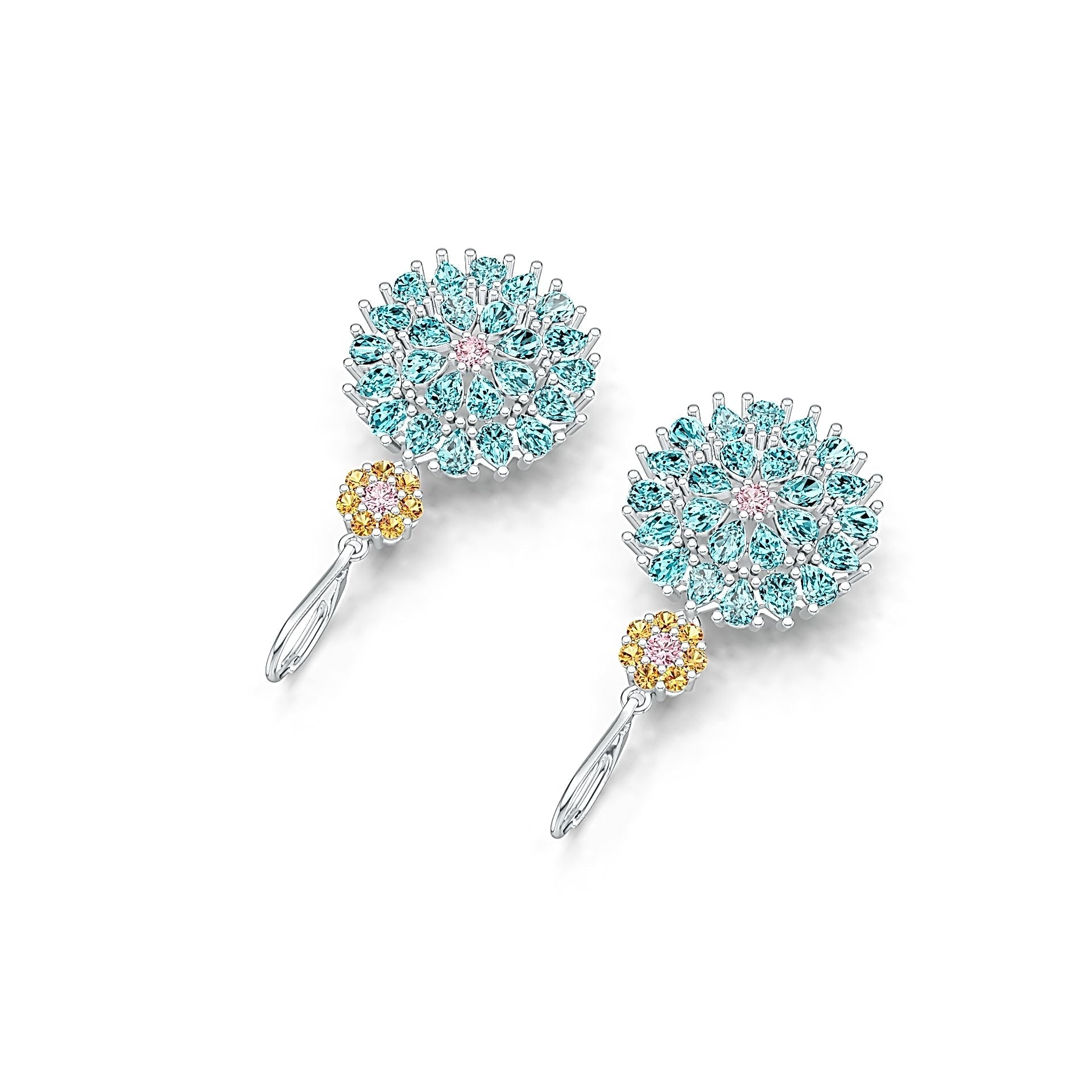 Sterling Silver Semi Mount Earrings Setting Pear PE 4X3mm DHJ