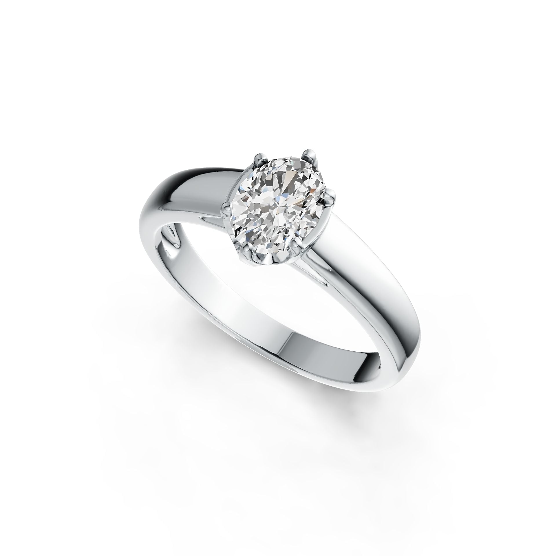 Sterling Silver Semi Mount Ring Setting Oval OV 8X6mm DHJ