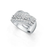 Sterling Silver Semi Mount Ring Setting Oval OV 4X3mm with White Topaz DHJ