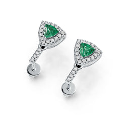 Sterling Silver Semi Mount Earrings Setting Trillion TL 4X4mm DHJ