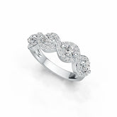 Sterling Silver Semi Mount Ring Setting Oval OV 4X3mm with White Topaz DHJ