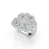 Sterling Silver Semi Mount Ring Setting Oval OV 5X4mm with White Topaz - Syzjewelry