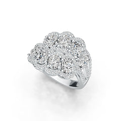 Sterling Silver Semi Mount Ring Setting Oval OV 5X4mm with White Topaz - Syzjewelry