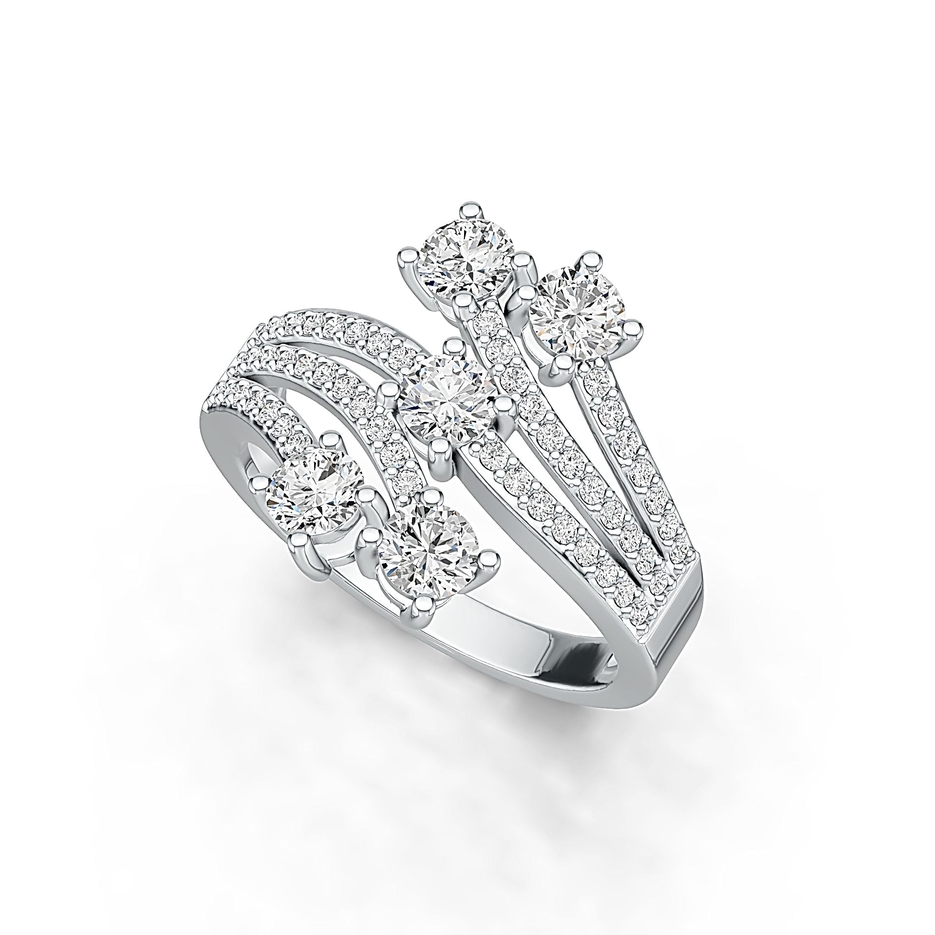 Sterling Silver Semi Mount Ring Setting Round RD 4x4mm DHJ