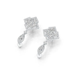 Sterling Silver Semi Mount Earrings Setting Emerald OCT 6X4mm MQ 8X4mm Syzjewelry