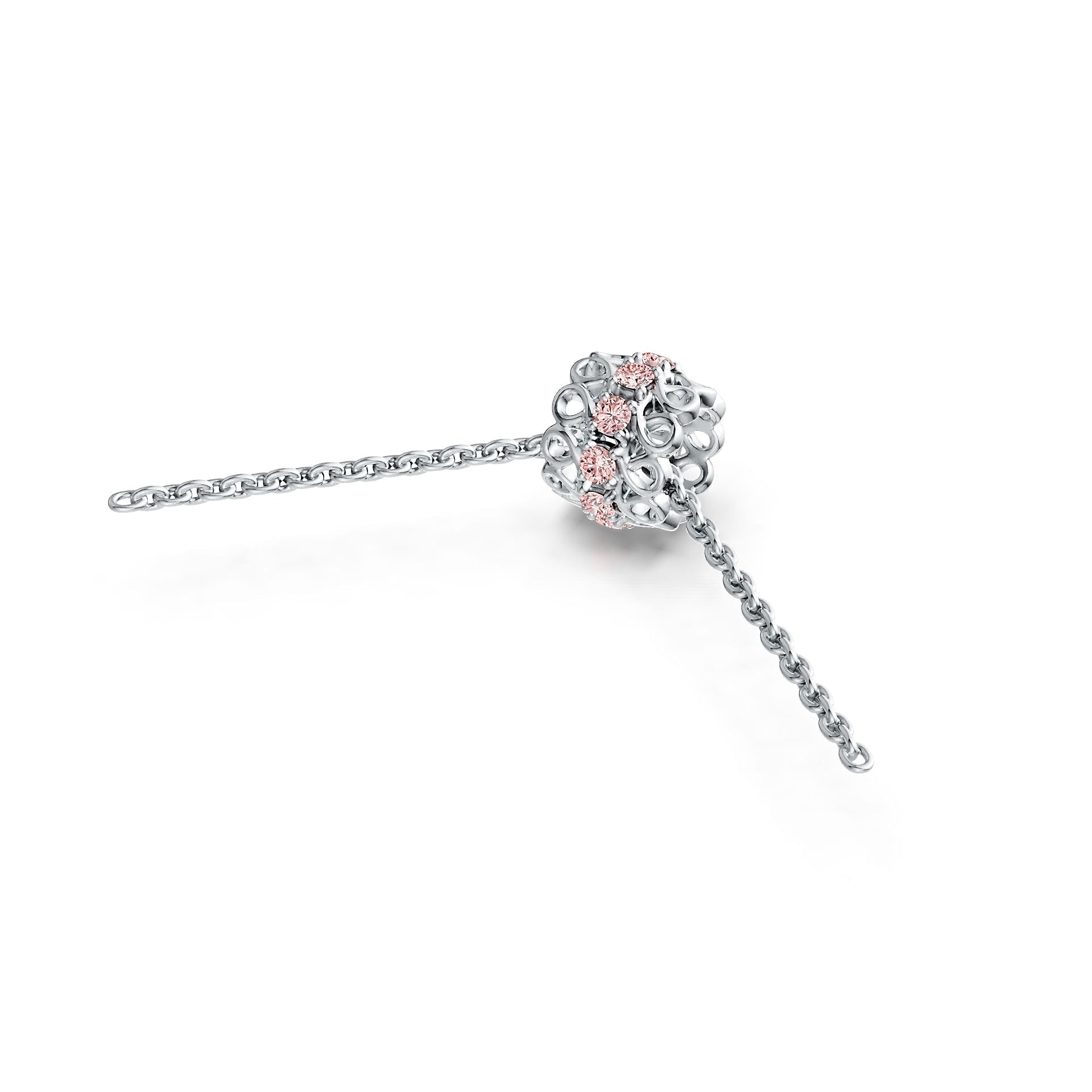 Sterling Silver Pendant with White Topaz or Moissanite Filigree Syzjewelry