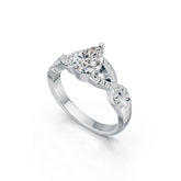 Sterling Silver Semi Mount Ring Setting Pear PE 9X7mm DHJ