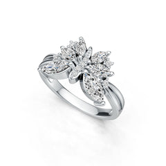 Sterling Silver Semi Mount Ring Setting Marquise MQ 8X4mm 6X3mm 5X2.5mm DHJ